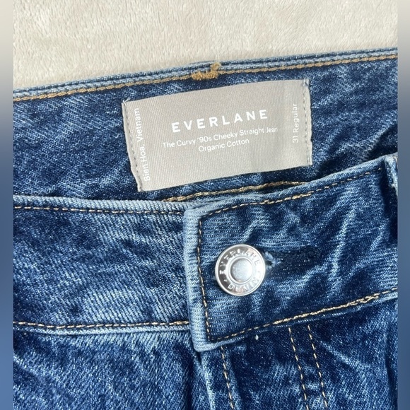 NWT Everlane Sz 31 Regular The Curvy 90’s Cheeky Straight Leg Jeans Medium Wash - Picture 6 of 14